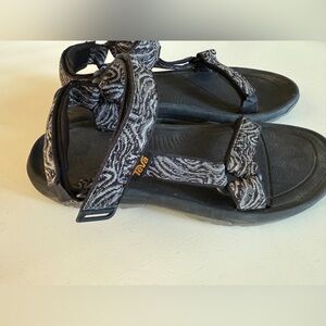 Teva Black and White Patterned Sandals
